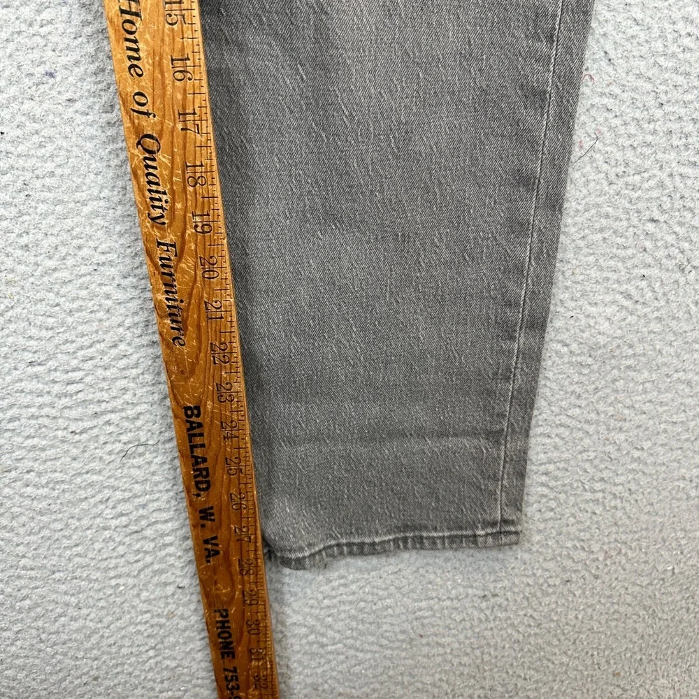 Levis 501 Jeans Men 34X29 Grey Straight Leg Button Fly Stretch 5 Pockets Red Tab